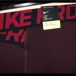 Nike pro tight fit Maroon legging